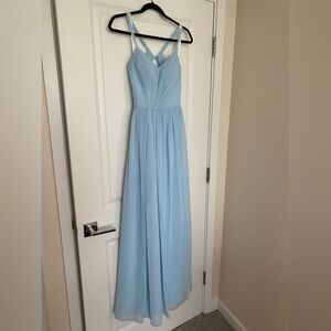 Azazie Cora dress in Sky Blue